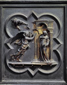 A San Giovanni keresztelőkápolna északi ajtajának első táblája, 1403-24 (bronz)